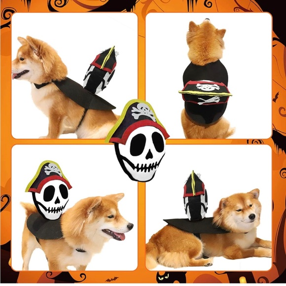 Glowing Pirate Dog Costume Halloween - Picture 2 of 11